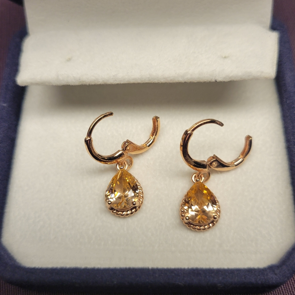 New Rose Gold Morganite Earrings